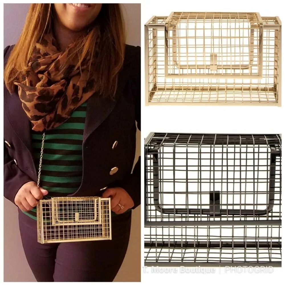 Metal Crossbody Purse (Gold, Black or Rose Gold)